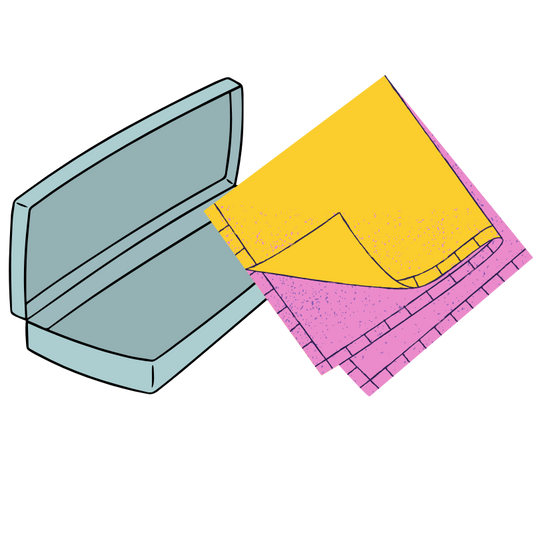 Özel Gözlük Kutusu ve Temizleme Bezi
